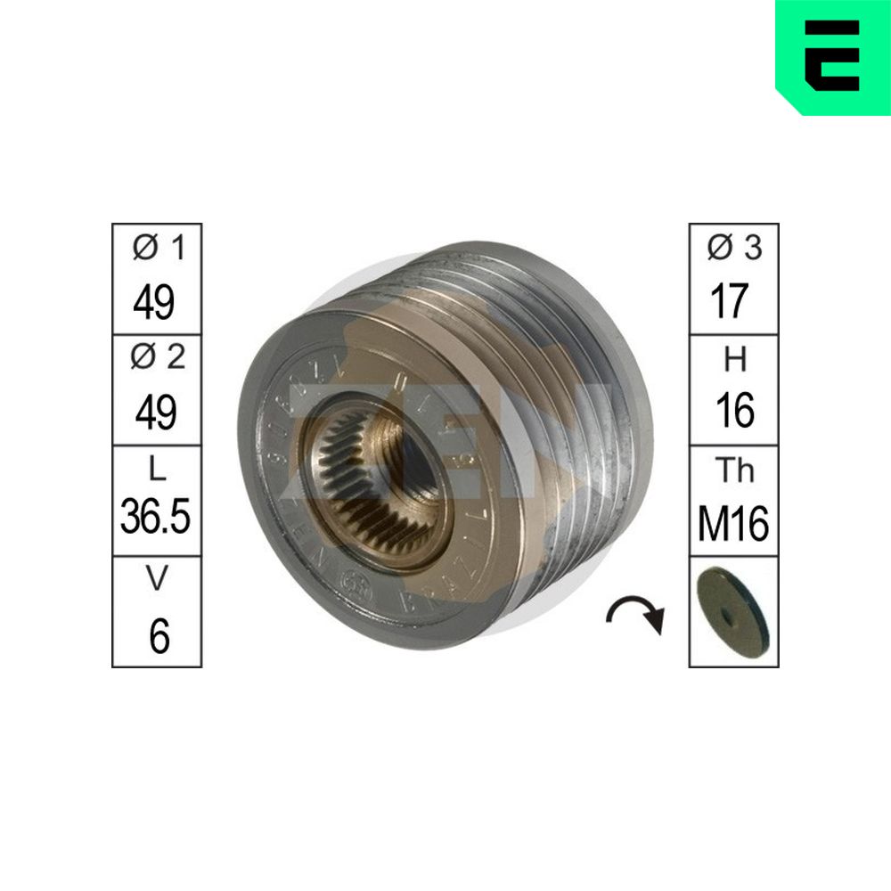 Alternator Freewheel Clutch - ZN5410 ERA