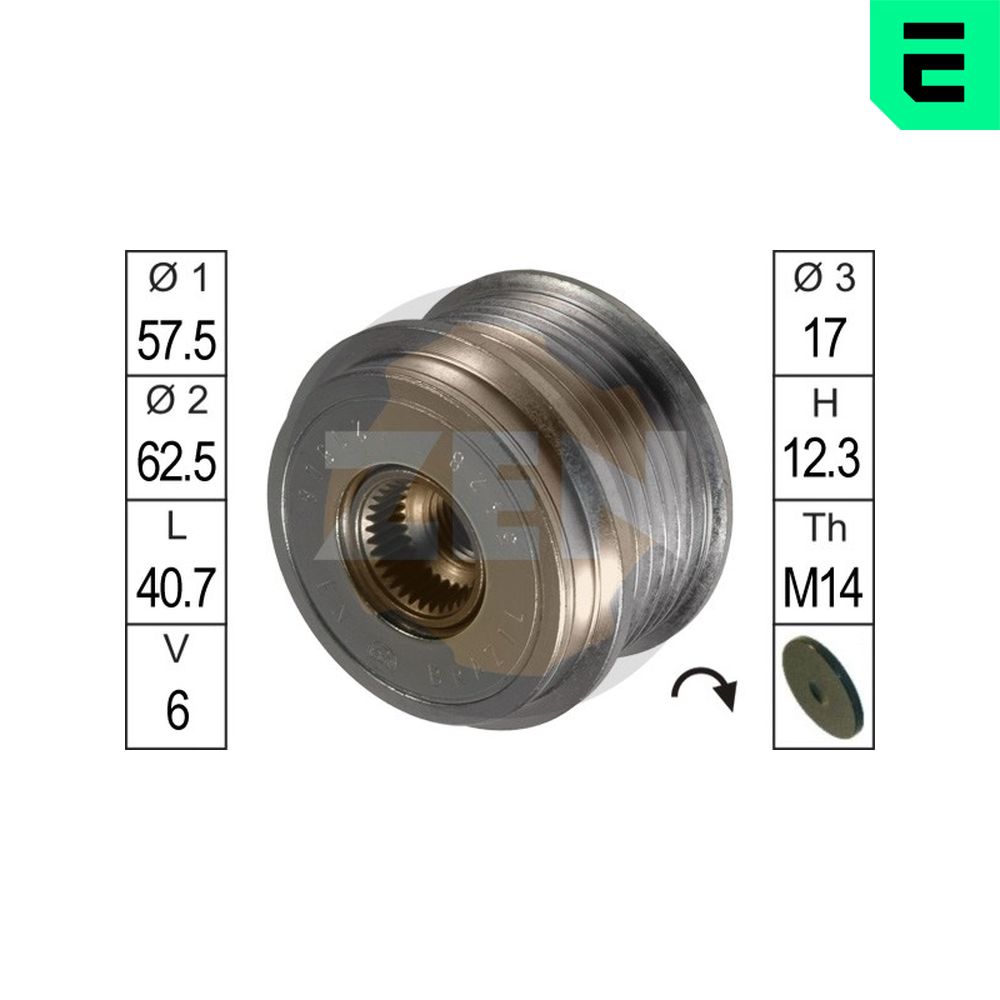 Dispositivo ruota libera alternatore - ZN5428 ERA