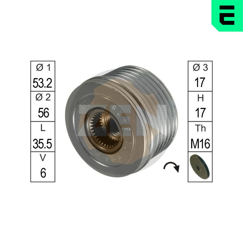 Dispositivo ruota libera alternatore - ZN5429 ERA