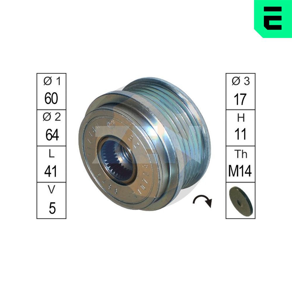 Alternator Freewheel Clutch - ZN5496 ERA