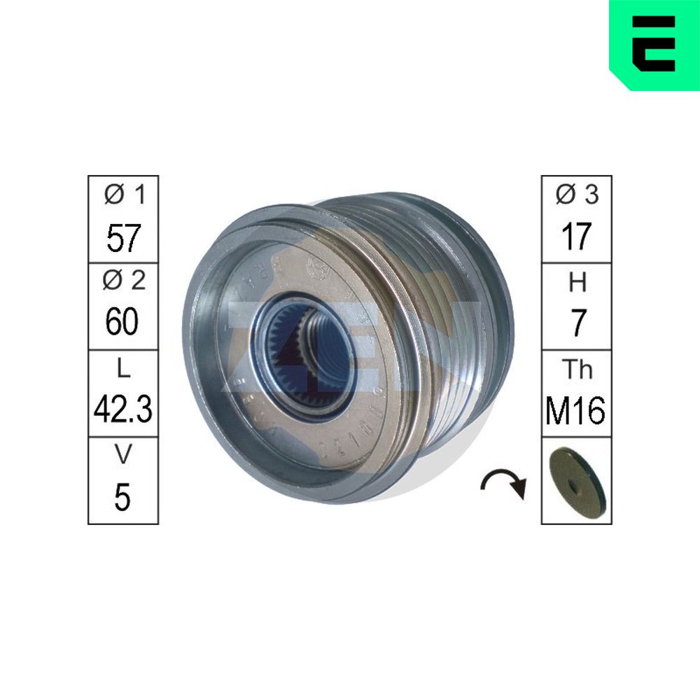 Alternator Freewheel Clutch - ZN5508 ERA