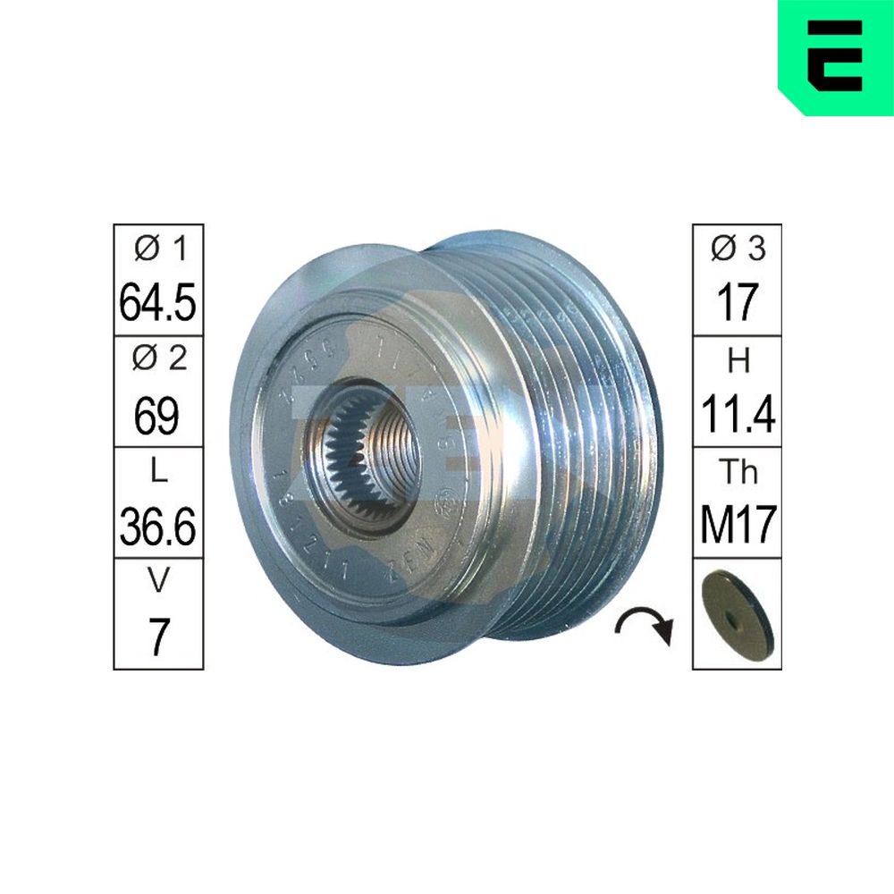 Dispositivo ruota libera alternatore - ZN5522 ERA