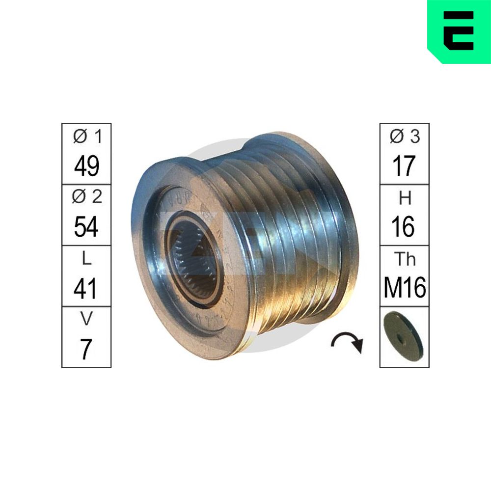 Alternator Freewheel Clutch - ZN5562 ERA