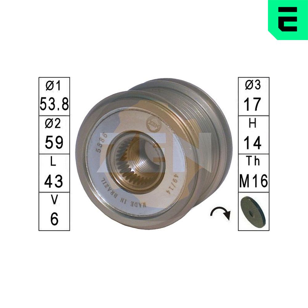 Dispositivo ruota libera alternatore - ZN5586 ERA