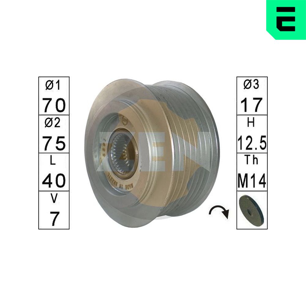 Alternator Freewheel Clutch - ZN5591 ERA