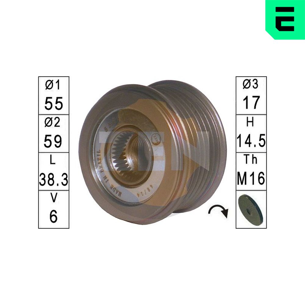 Alternator Freewheel Clutch - ZN5593 ERA