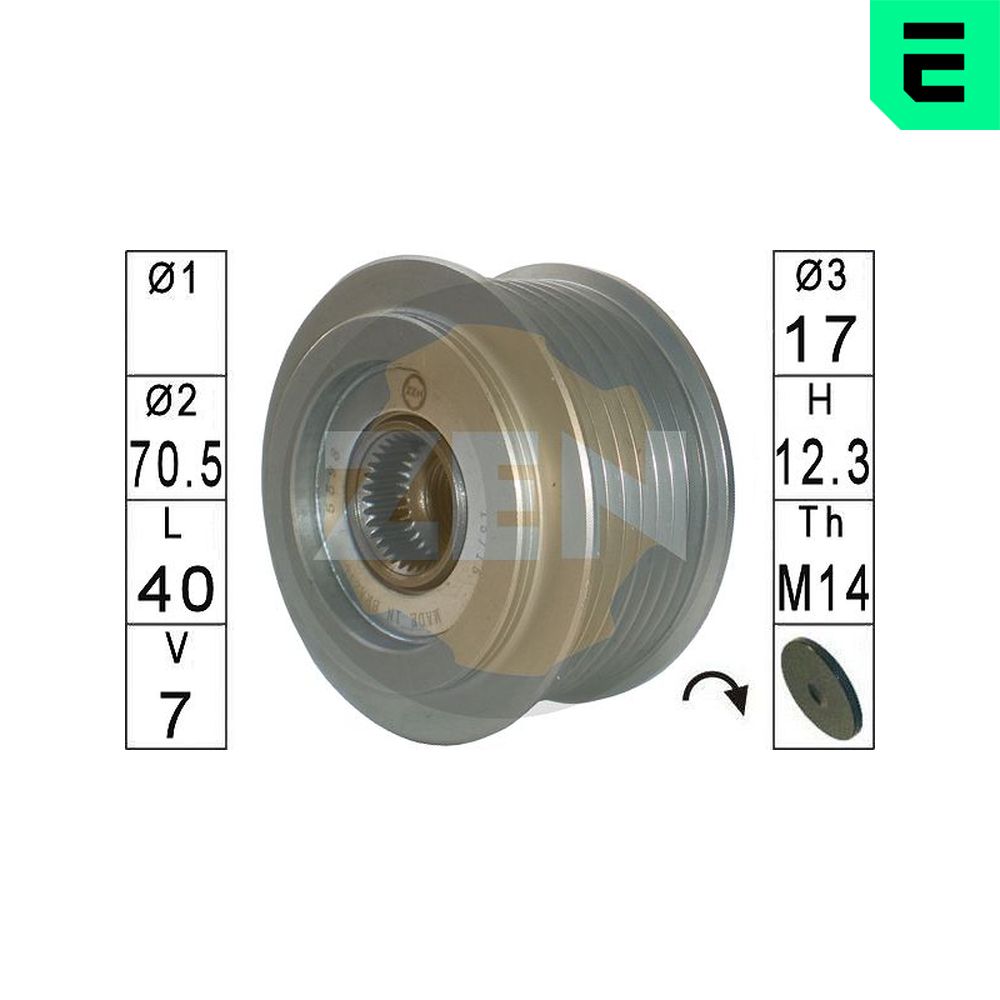 Alternator Freewheel Clutch - ZN5598 ERA
