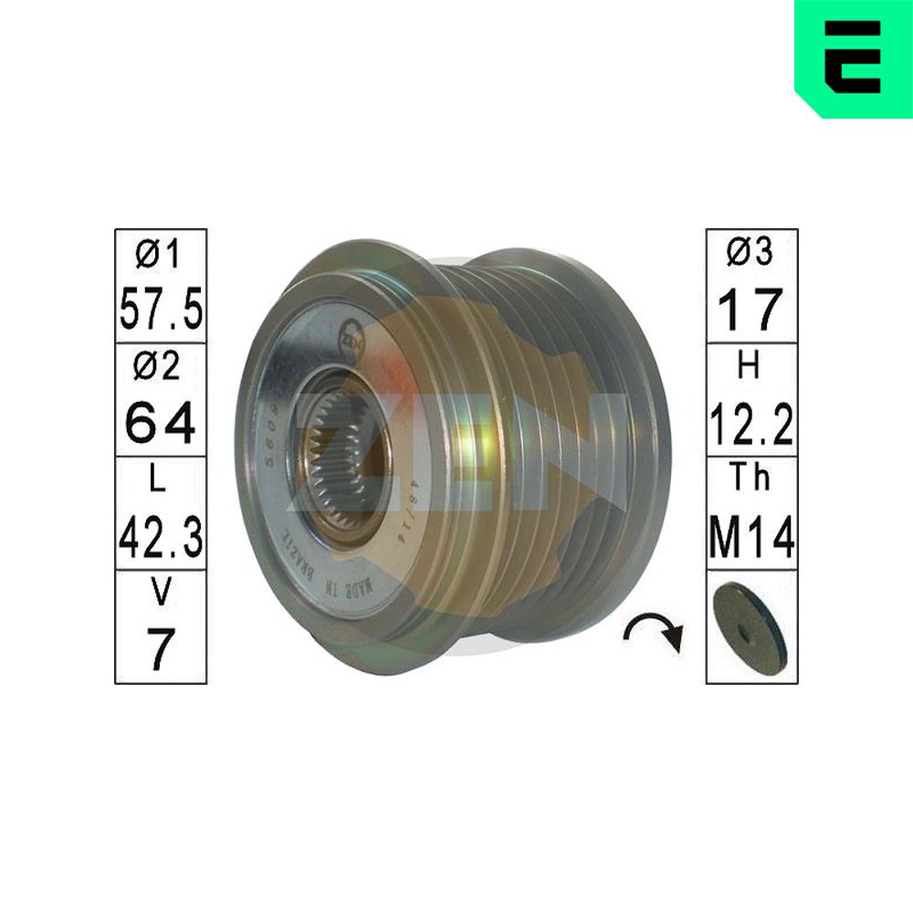 Alternator Freewheel Clutch - ZN5609 ERA