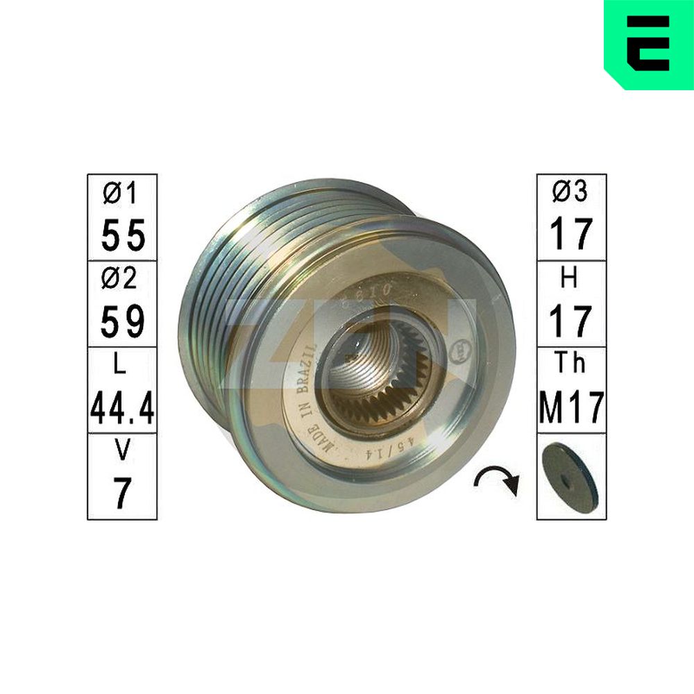 Alternator Freewheel Clutch - ZN5610 ERA