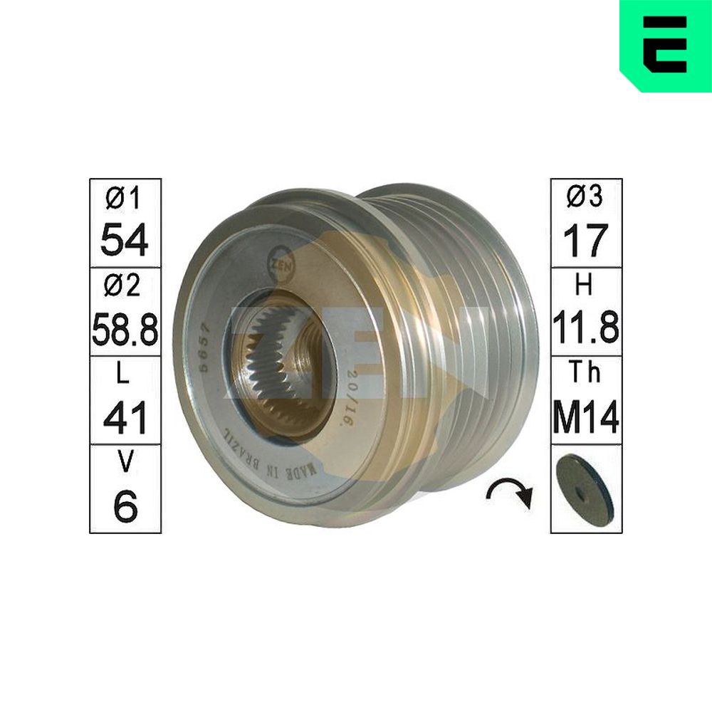 Dispositivo ruota libera alternatore - ZN5657 ERA