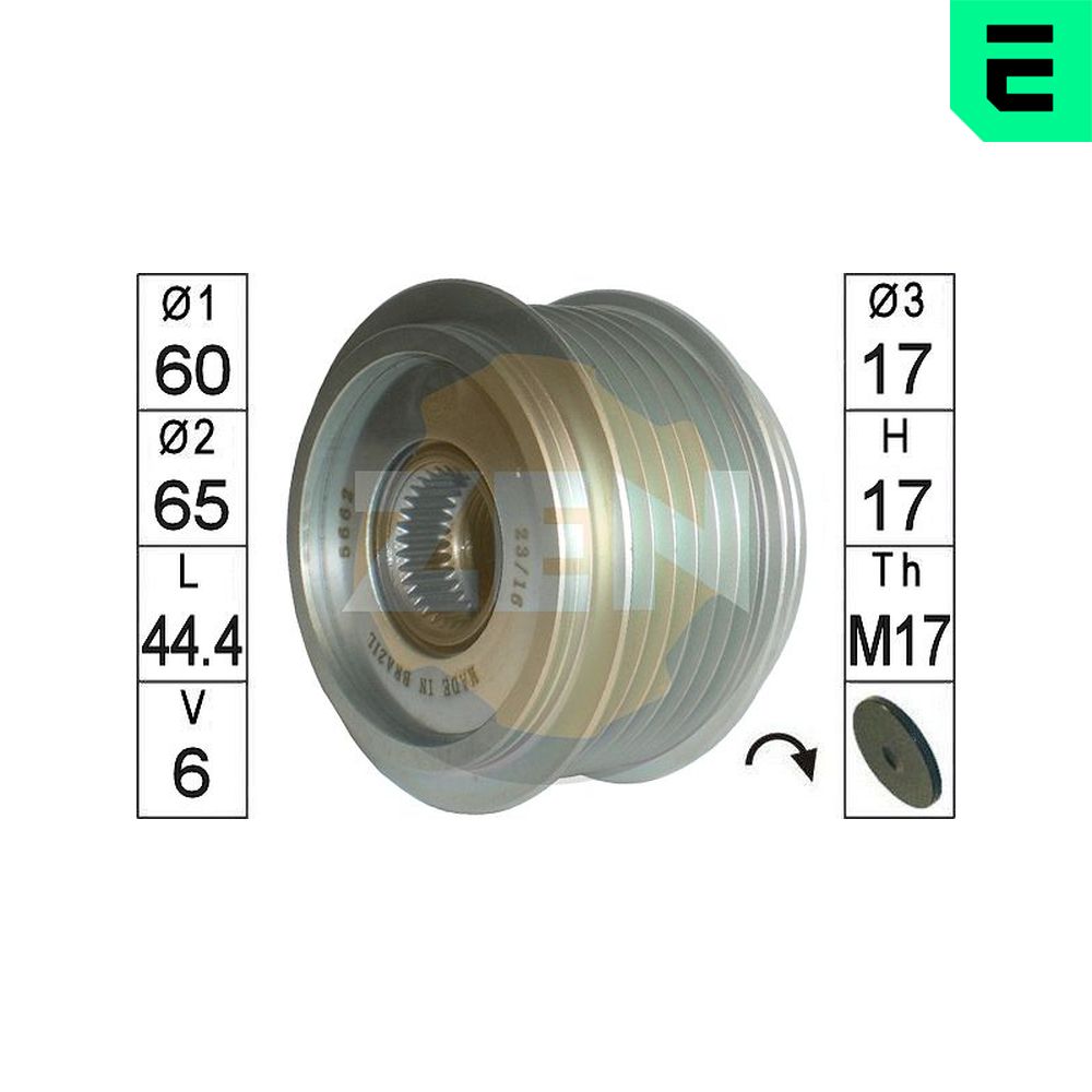Dispositivo ruota libera alternatore - ZN5662 ERA