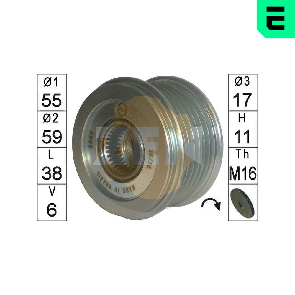 Alternator Freewheel Clutch - ZN5663 ERA