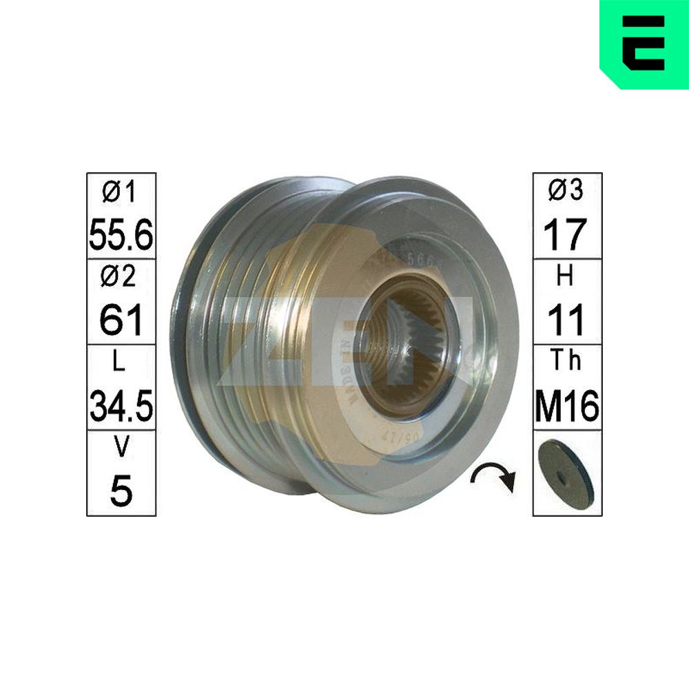 Alternator Freewheel Clutch - ZN5668 ERA