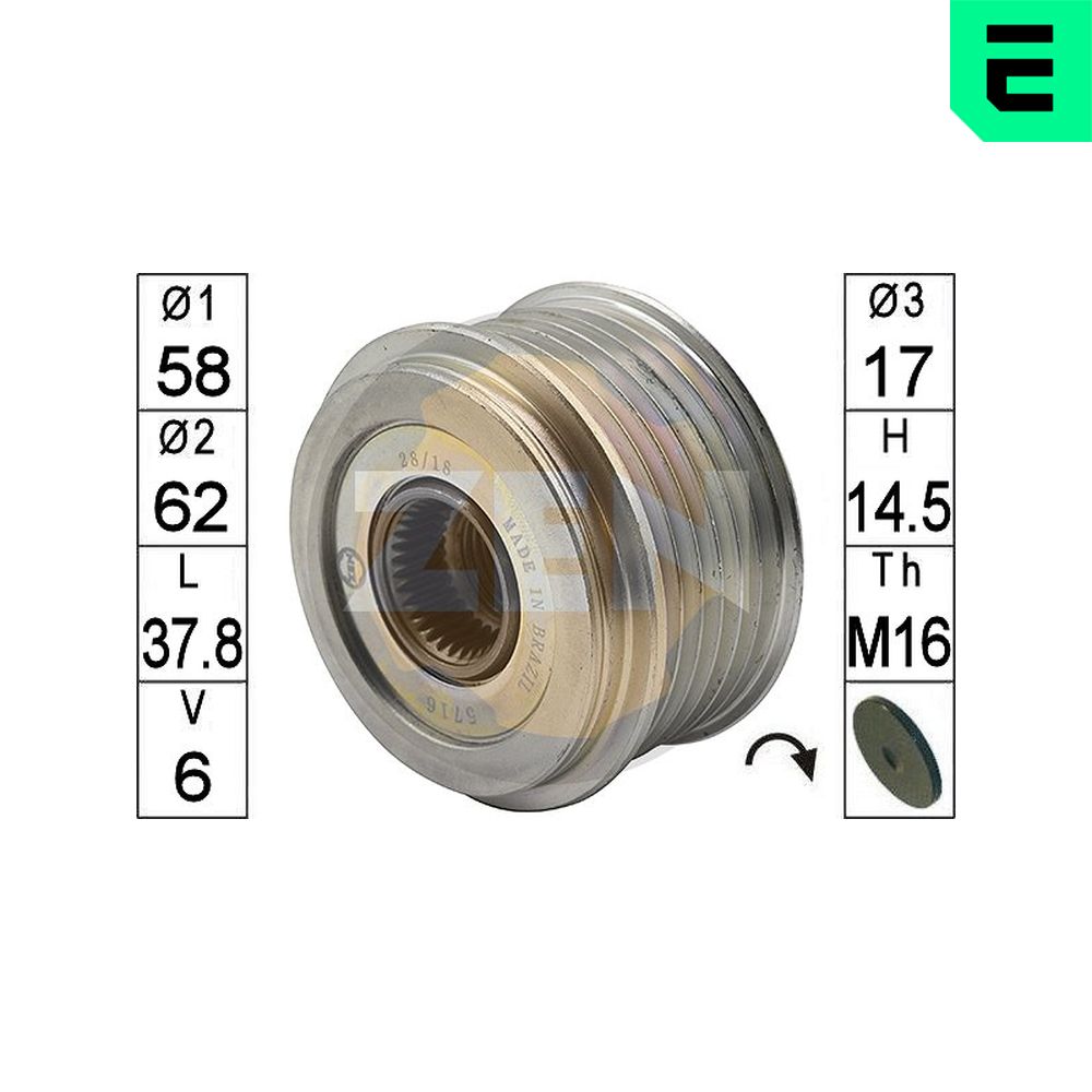 Dispositivo ruota libera alternatore - ZN5716 ERA