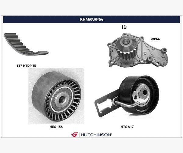 Water Pump & Timing Belt Set - KH 460WP64 HUTCHINSON