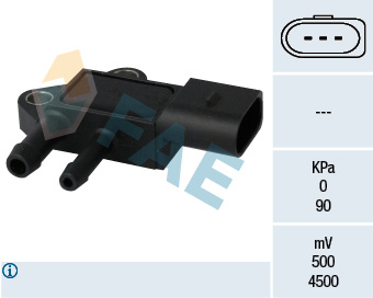 Sensore, Pressione gas scarico - 16101 FAE