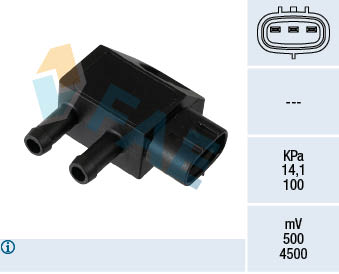 Sensore, Pressione gas scarico - 16149 FAE