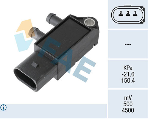Sensore, Pressione gas scarico - 16150 FAE