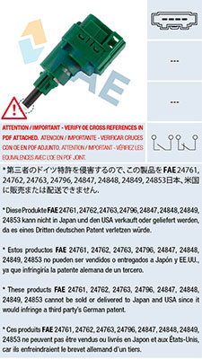 Interruttore luce freno - 24762 FAE
