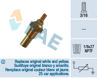 Sensore, Temperatura refrigerante - 32080 FAE