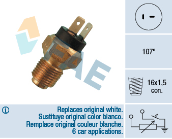Sensore, Temperatura refrigerante - 34080 FAE
