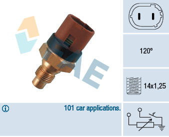 Sensore, Temperatura refrigerante - 34100 FAE