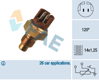 Sensore, Temperatura refrigerante - 34130 FAE