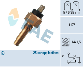 Sensore, Temperatura refrigerante - 34160 FAE