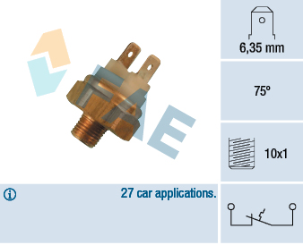 Temperature Switch, coolant warning lamp - 35450 FAE