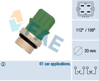 Temperature Switch, coolant warning lamp - 35590 FAE
