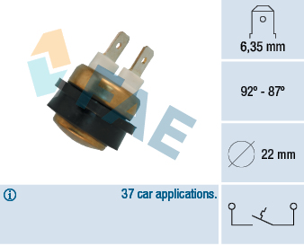 Temperature Switch, radiator fan - 36070 FAE