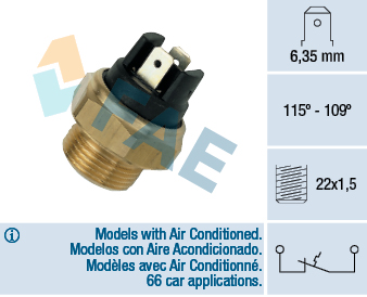 Temperature Switch, radiator fan - 36280 FAE