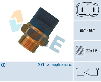 Temperature Switch, radiator fan - 36370 FAE