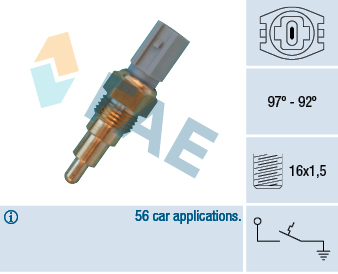 Temperature Switch, radiator fan - 36660 FAE