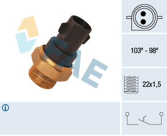 Temperature Switch, radiator fan - 37290 FAE