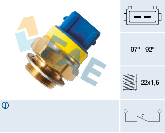 Temperature Switch, radiator fan - 37580 FAE