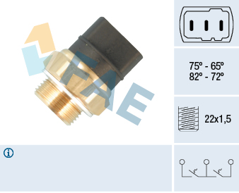 Termocontatto, Ventola radiatore - 37826 FAE
