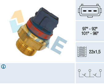 Temperature Switch, radiator fan - 37930 FAE