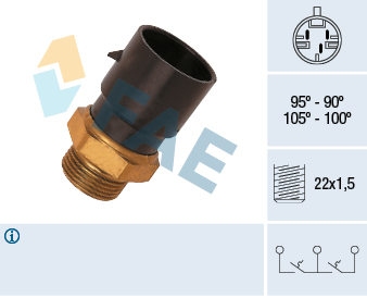 Termocontatto, Ventola radiatore - 38020 FAE