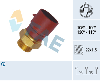 Temperature Switch, radiator fan - 38040 FAE