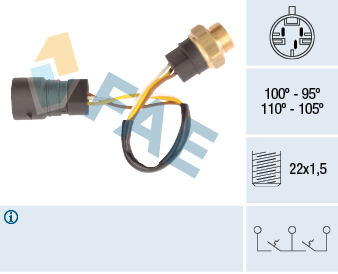 Temperature Switch, radiator fan - 38080 FAE
