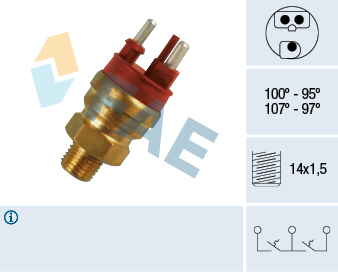Temperature Switch, radiator fan - 38120 FAE