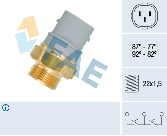 Temperature Switch, radiator fan - 38160 FAE
