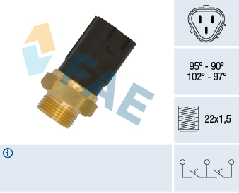 Temperature Switch, radiator fan - 38185 FAE