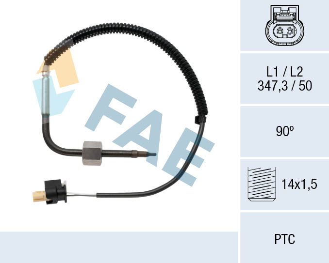 Sensore, Temperatura gas scarico - 68029 FAE