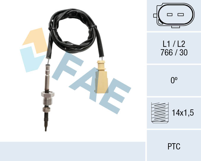 Датчик, температура выхлопных газов - 68030 FAE