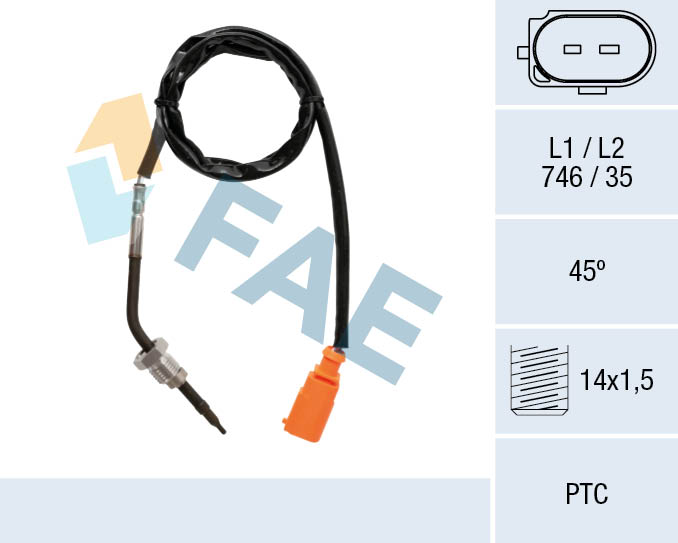 Sensore, Temperatura gas scarico - 68035 FAE