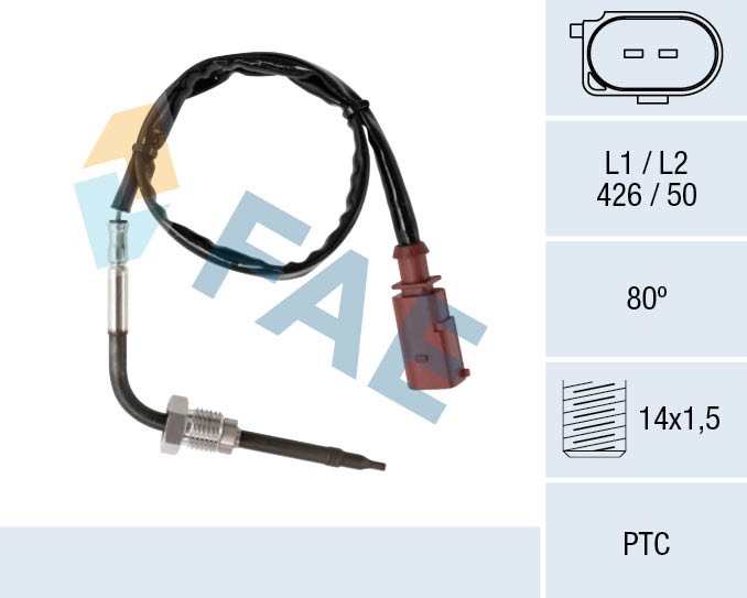 Sensore, Temperatura gas scarico - 68036 FAE
