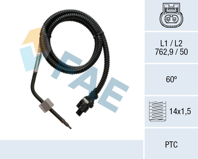 Sensore, Temperatura gas scarico - 68041 FAE