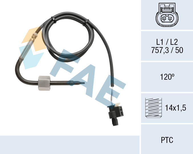 Sensore, Temperatura gas scarico - 68050 FAE